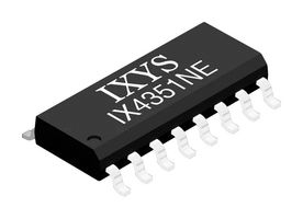 LITTELFUSE IX4352NEAU 栅极驱动器, 1 放大器, 非隔离, 低压侧, IGBT, SiC MOSFET, 16 引脚, NSOIC-EP