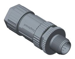 AMPHENOL LTW MSAP-08BMMA-SL8001 传感器连接器, M Series, M12, 公, 8路, 焊接插头, 直形线缆安装