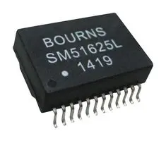 BOURNS SM51625EL 以太网和LAN变压器, 10/100/1000 Base-T PoE, 4端口, 1CT:1CT, 80 µH, 1.5 kV, 表面安装