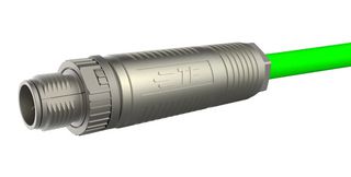 TE CONNECTIVITY 2327989-1 传感器连接器, M12, 公, 8路, IDC / IDT插头, 直形线缆安装