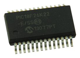 MICROCHIP PIC18F26K22-E/SS 8 Bit MCU, PIC18 Family PIC18FxxK22 Series Microcontrollers, PIC18, 64 MHz, 64 KB, 28 Pins, SSOP