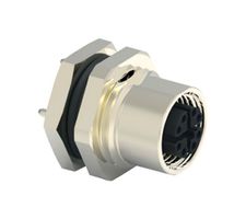 TE CONNECTIVITY 2271195-1 Sensor Connector, M12, Female, 8 Positions, Solder Socket, Straight Panel Mount