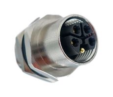 NORCOMP 859-LP5-203R001 Sensor Connector, VULCON Series, M12, Female, 4P + PE Positions, Solder Socket