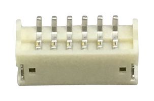MULTICOMP PRO MP003083 引脚针座, 直角, 线至板, 1.5 mm, 1 排, 6 触点, 表面安装 , MP W2B 1.5MM