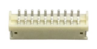 MULTICOMP PRO MP003087 引脚针座, 直角, 线至板, 1.5 mm, 1 排, 10 触点, 表面安装直角, MP W2B 1.5MM