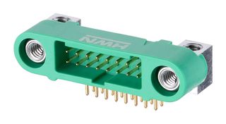 HARWIN G125-MH11605M4P 引脚针座, 黑色 / 绿色, 线至板, 1.25 mm, 2 排, 16 触点, 通孔直角, Gecko SL G125