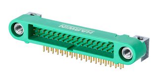 HARWIN G125-MH13405M4P 引脚针座, 黑色 / 绿色, 线至板, 1.25 mm, 2 排, 34 触点, 通孔直角, Gecko SL G125