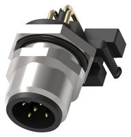 TE CONNECTIVITY 3-2172081-2 传感器连接器, M12, 公, 4路, PCB插头, 直角面板安装