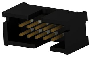 AMP - TE CONNECTIVITY 103308-1 引脚针座, 线至板, 2.54 mm, 2 排, 10 触点, 通孔安装, AMP-LATCH