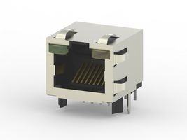 AMP - TE CONNECTIVITY 2-406549-4 模块连接器, RJ45 插座, 1 x 1 (端口), 8P8C, Cat5, 通孔安装