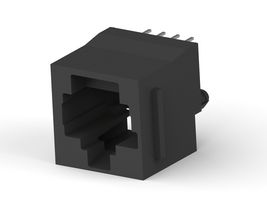 AMP - TE CONNECTIVITY 5520260-4 模块连接器, RJ45 插座, 1 x 1 (端口), 8P8C, Cat3, 通孔安装