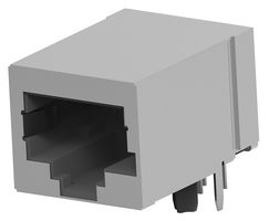 AMP - TE CONNECTIVITY 5558310-1 模块连接器, RJ45 插座, 1 x 1 (端口), 8P8C, Cat3, 通孔安装
