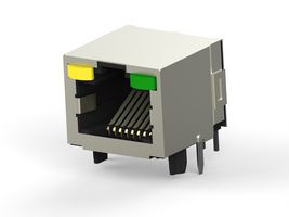 TE CONNECTIVITY - AMP 6116075-4 Modular Connector, RJ45 Jack, 1 x 1 (Port), 8P8C, Cat5, Through Hole Mount