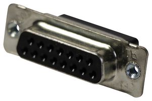 AMP - TE CONNECTIVITY 1658644-1 D Sub Connector Housing, 15 Ways, D Sub, DA, AMPLIMITE HDP-20, Receptacle, Metal Body