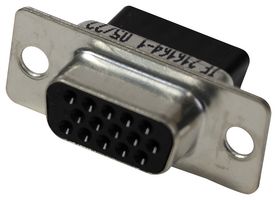AMP - TE CONNECTIVITY 216164-1 D Sub Connector Housing, 15 Ways, High Density D Sub, DE, HDP-22, Receptacle, Steel Body