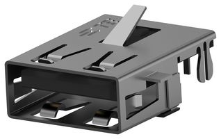 AMP - TE CONNECTIVITY 1746311-1 连接器, USB, USB A, USB 2.0, 插座, 4 路, 通孔安装, 直角型