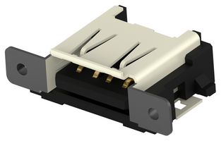 AMP - TE CONNECTIVITY 5353928-2 USB Connector, USB Type A, USB 2.0, Receptacle, 4 Ways, Surface Mount, Right Angle