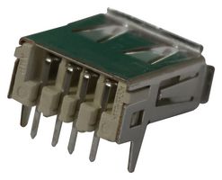 AMP - TE CONNECTIVITY 6364372-2 USB Connector, USB Type A, USB 2.0, Receptacle, 4 Ways, Through Hole Mount, Right Angle