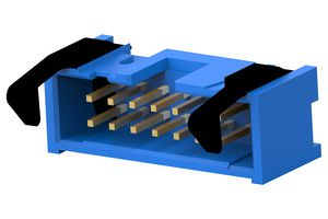 AMP - TE CONNECTIVITY 2-1761608-5 引脚针座, 线至板, 2.54 mm, 2 排, 14 触点, 通孔安装, AMP-LATCH