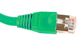VIDEK 1962-0.5G 以太网线缆, Cat5e, RJ45插头至RJ45插头, STP (屏蔽双绞线), 绿色, 500 mm, 19.7 "