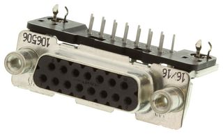 TE CONNECTIVITY - AMP 3-106506-2 D-Sub 连接器, DB15, 标准, 插座, AMPLIMITE HDP, 15 触点, DA, 焊接