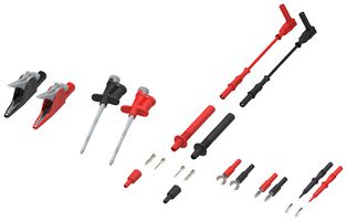 MULTICOMP PRO 76-082 Digital Multimeter Accessory Kit, Banana Test Leads, Modular Probes, Spade & Banana Adapters, Clips