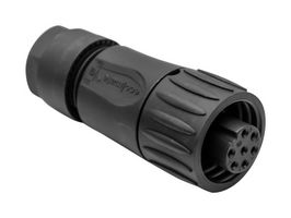AMPHENOL SINE/TUCHEL C016 30D006 110 12 圆形连接器, 标准圆形连接器, ecomate M Series, 电缆安装插座, 7 触点, 焊接插座, 螺纹