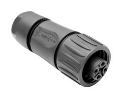 AMPHENOL SINE/TUCHEL C016 20D003 210 12 圆形连接器, 标准圆形连接器, ecomate M Series, 电缆安装插座, 4 触点, 螺丝口, 螺纹