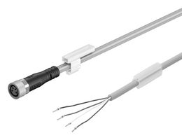 FESTO NEBU-M8G4-K-5-LE4 传感器电缆, M8 插座, 自由线端, 4路, 5 m, 16.4 ft