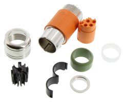 TE CONNECTIVITY - INTERCONTEC EKUA201NN00340500000 圆形连接器, 延长线, Standard Circular Connector, ytec itec 915 Series, 电缆安装插座, 9 触点, 压接引脚-无触芯, 快速释放
