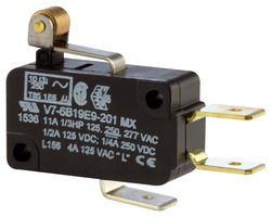 HONEYWELL V7-6B19E9-201 微动开关, 小型, 辊式杆, SPDT, 快速连接, 11 A