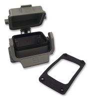 HARTING 09 30 006 0302 Heavy Duty Connector, Plastic Cover, Low profile, Base, Bulkhead Mount, Aluminium Body, 1 Lever, 6B