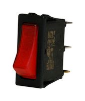 MULTICOMP PRO MP004415 翘板开关, SPST, 发光, 面板安装, 红色
