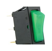 MULTICOMP PRO MP004417 翘板开关, SPST, 发光, 面板安装, 绿色