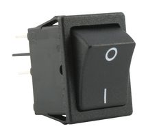 MULTICOMP PRO MP004419 翘板开关, 0 I 标记, DPST, 不发光, 面板安装, 黑色