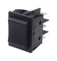 MULTICOMP PRO MP004420 翘板开关, 中心关, DPDT, 不发光, 面板安装, 黑色