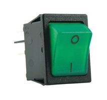 MULTICOMP PRO MP004422 翘板开关, 0 I 标记, DPST, 发光, 面板安装, 绿色