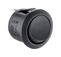 MULTICOMP PRO MP004436 翘板开关, 圆形, SPDT, 不发光, 面板安装, 黑色