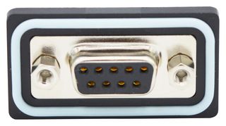 NORCOMP SDF-R09-213L011 D Sub Connector, IP67, Standard, Receptacle, NANOOK Series, 9 Contacts, DE, Solder