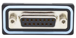 NORCOMP SDF-R15-213L461. D Sub Connector, IP67, Standard, Receptacle, NANOOK Series, 15 Contacts, DA, Solder