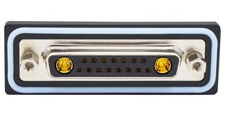 NORCOMP CDFR17W2213L211. 连接器, 组合式D-SUB, IP67, NANOOK Series, DB-17W2, 插座, 17 触点, 15信号, 2电源, 焊接