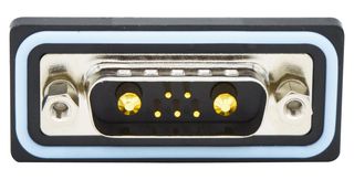 NORCOMP CDFS7W2103L411 连接器, 组合式D-SUB, IP67, NANOOK Series, DA-7W2, 插头, 7 触点, 5信号, 2电源, 焊接杯