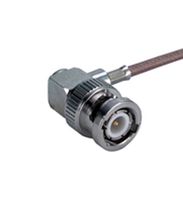 HUBER+SUHNER 16_BNC-50-3-7/133_NH 射频/同轴连接器, BNC同轴, 直角插头, 焊接, 50 ohm, Enviroflex 142, Radox RF 142, RG142B/U, RG223/U, RG400/U, 黄铜