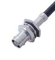 HUBER+SUHNER 24_BNC-50-2-46/133_NE 射频/同轴连接器, BNC同轴, 直型隔板安装插座, 压接, 50 ohm, Enviroflex 316D, G02232D, K02252D, 黄铜、铍铜