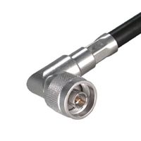 HUBER+SUHNER 16_N-50-7-36/133_NE 射频/同轴连接器, N型同轴, 直角插头, 压接, 50 ohm, GX07272D, Radox RF 214, RG214/U, 黄铜、青铜