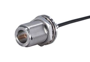 HUBER+SUHNER 24_N-50-2-4/133_NE 射频/同轴连接器, N型同轴, 直型隔板安装插座, 压接, 50 ohm, Enviroflex 316, RG174/U, RG188A/U, RG316/U, 黄铜、铍铜