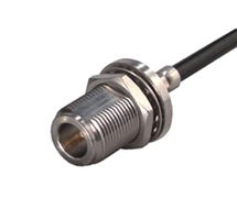 HUBER+SUHNER 24_N-50-3-11/133_NE 射频/同轴连接器, N型同轴, 直型隔板安装插座, 压接, 50 ohm, G03232, GX03272-04, RG58C/U, 铍铜
