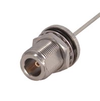 HUBER+SUHNER 24_N-50-3-14/133_NE 射频/同轴连接器, N型同轴, 直型隔板安装插座, 焊接, 50 ohm, EZ 141 TP M17, 铍铜