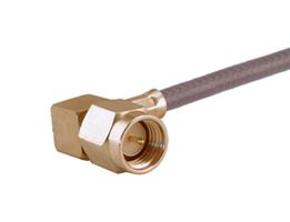 HUBER+SUHNER 16_SMA-50-2-106/111_NE RF / Coaxial Connector, SMA Coaxial, Right Angle Plug, Solder, 50 ohm