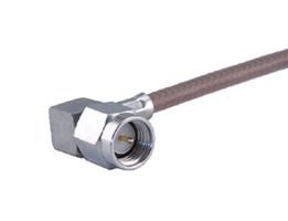 HUBER+SUHNER 16_SMA-50-2-112/133_NE 射频/同轴连接器, SMA同轴, 直角插头, 焊接, 50 ohm, Enviroflex 316D, G02232D, K02232D-01, 黄铜